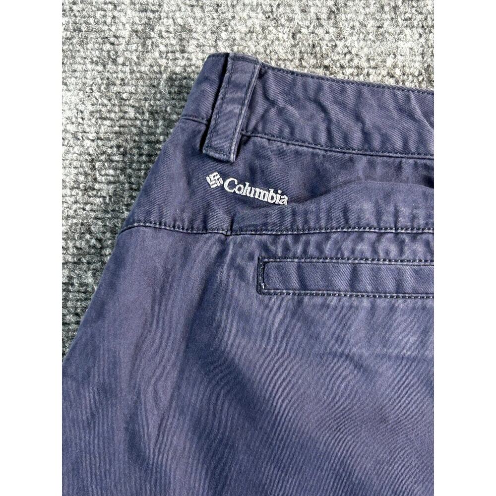 Columbia Women's Navy Cotton Chino Shorts Size 8 Casual Flat Front - Picture 5 of 10